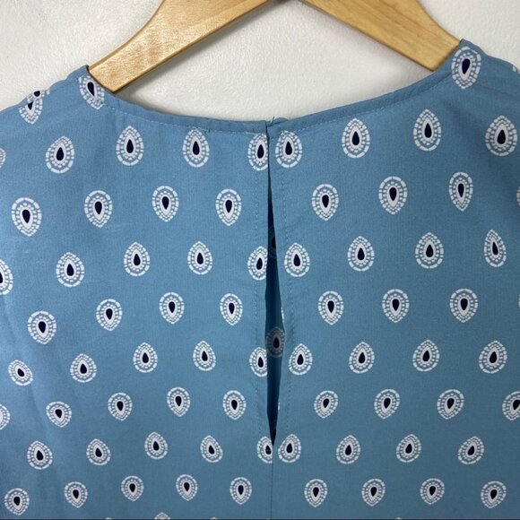 Lulus Secret Paradise Blue Print Shift Dress Size XS Bohemian Mini Festival Boho - Picture 8 of 15